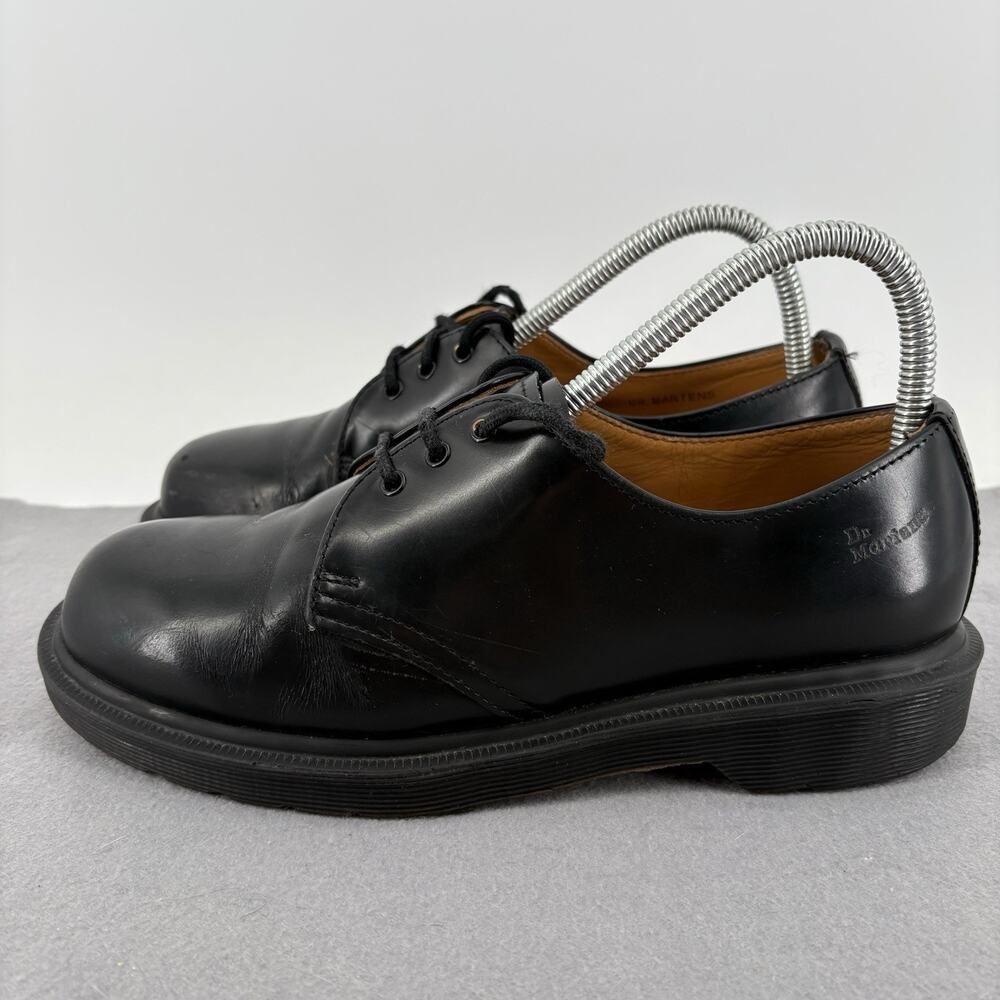 Dr Doc Martens 1461 Made in England Black Leather 3 Eye Oxfords Vintage M5 WO7